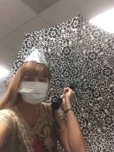 masked umbrella and tin foil
